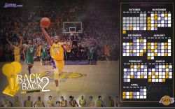 LA Lakers 2010-11 Schedule Widescreen