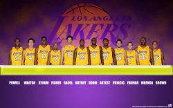 LA Lakers 2010 Roster Widescreen