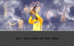 Lamar Odom 2011 6th Man Trophy Widescreen