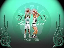 Larry Bird and Ray Allen Celtics