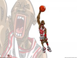 Michael Jordan Drawn Dunk