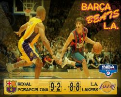 Regal FC Barcelona Beat LA Lakers 2010