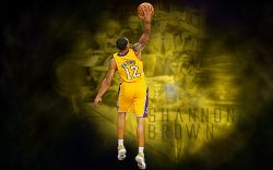 Shannon Brown LA Lakers Dunk Widescreen wallpaper